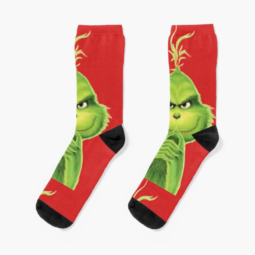 Dress Socks how the grinch stole christmas Novelty Fancy Crazy Pattern Crew Casual for Men Women