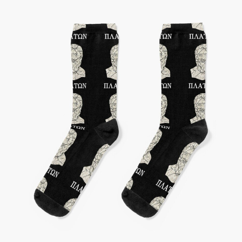 Dress Socks Plato Greek Philosopher Novelty Fancy Crazy Pattern Crew Casual for Men Women