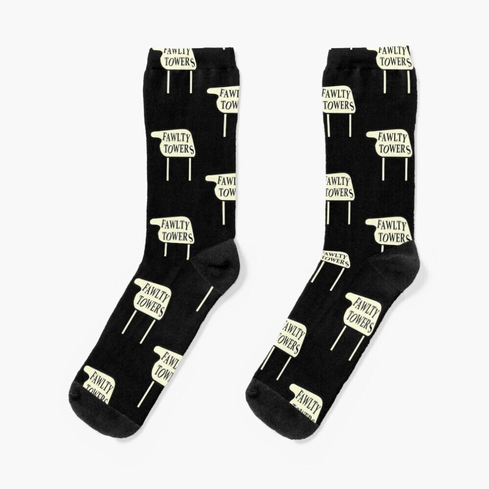 Dress Socks Fawlty towers Novelty Fancy Crazy Pattern Crew Casual for Men Women