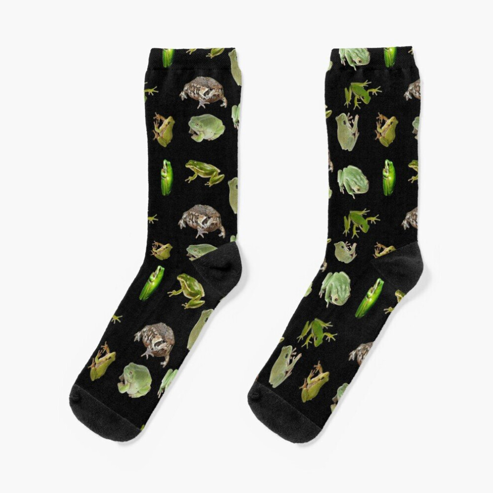 Dress Socks Frogs and Toads Novelty Fancy Crazy Pattern Crew Casual for Men Women