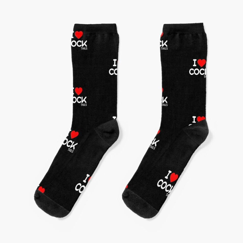 Dress Socks I Love Cocktails - Funny- Drinks Novelty Fancy Crazy Pattern Crew Casual for Men Women-image-OPC-PBY9WPY-NEW
