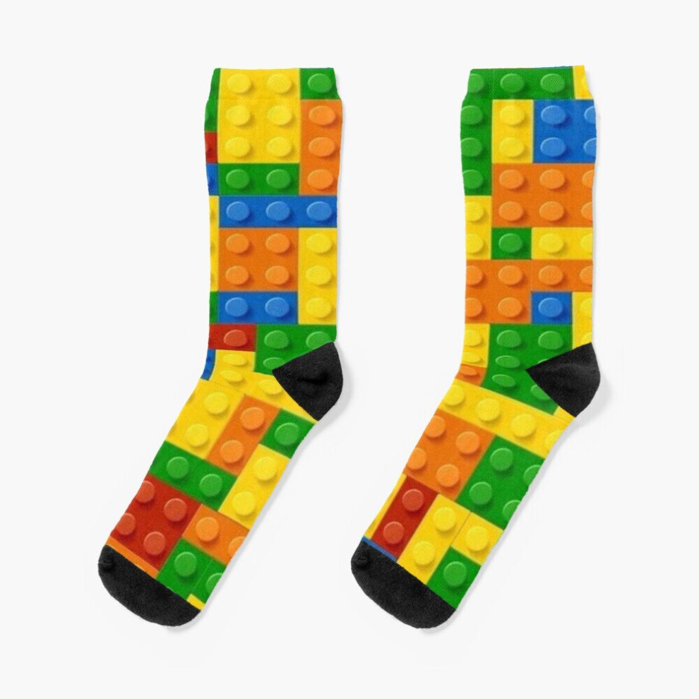 Dress Socks Hit the bricks Novelty Fancy Crazy Pattern Crew Casual for Men Women