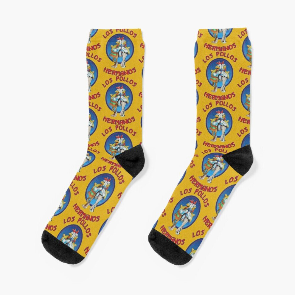 Dress Socks Los - Pollos - Hermanos Novelty Fancy Crazy Pattern Crew Casual for Men Women