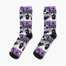Dress Socks Queer Kitties - Asexual Novelty Fancy Crazy Pattern Crew Casual for Men Women