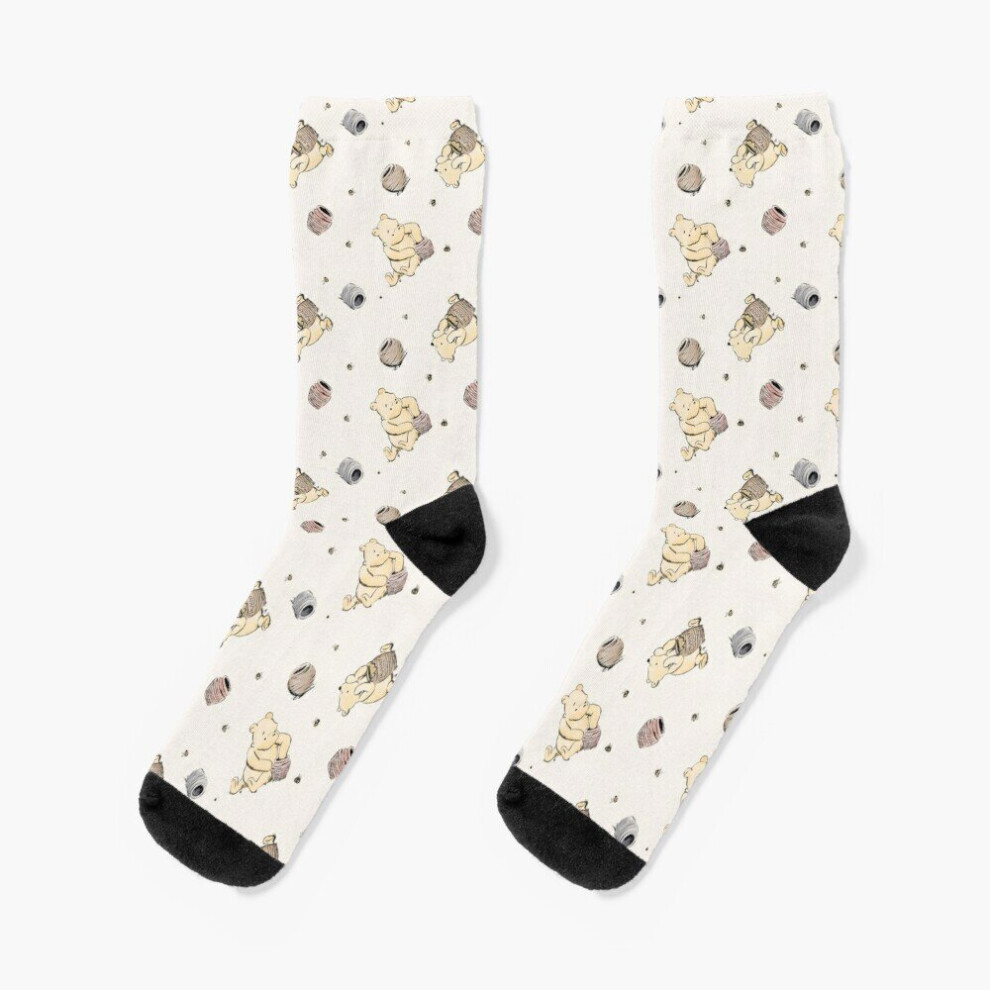 Famgem Dress Socks Vintage Pooh Novelty Fancy Crazy Pattern Crew Casual For Men Women Not,Specified