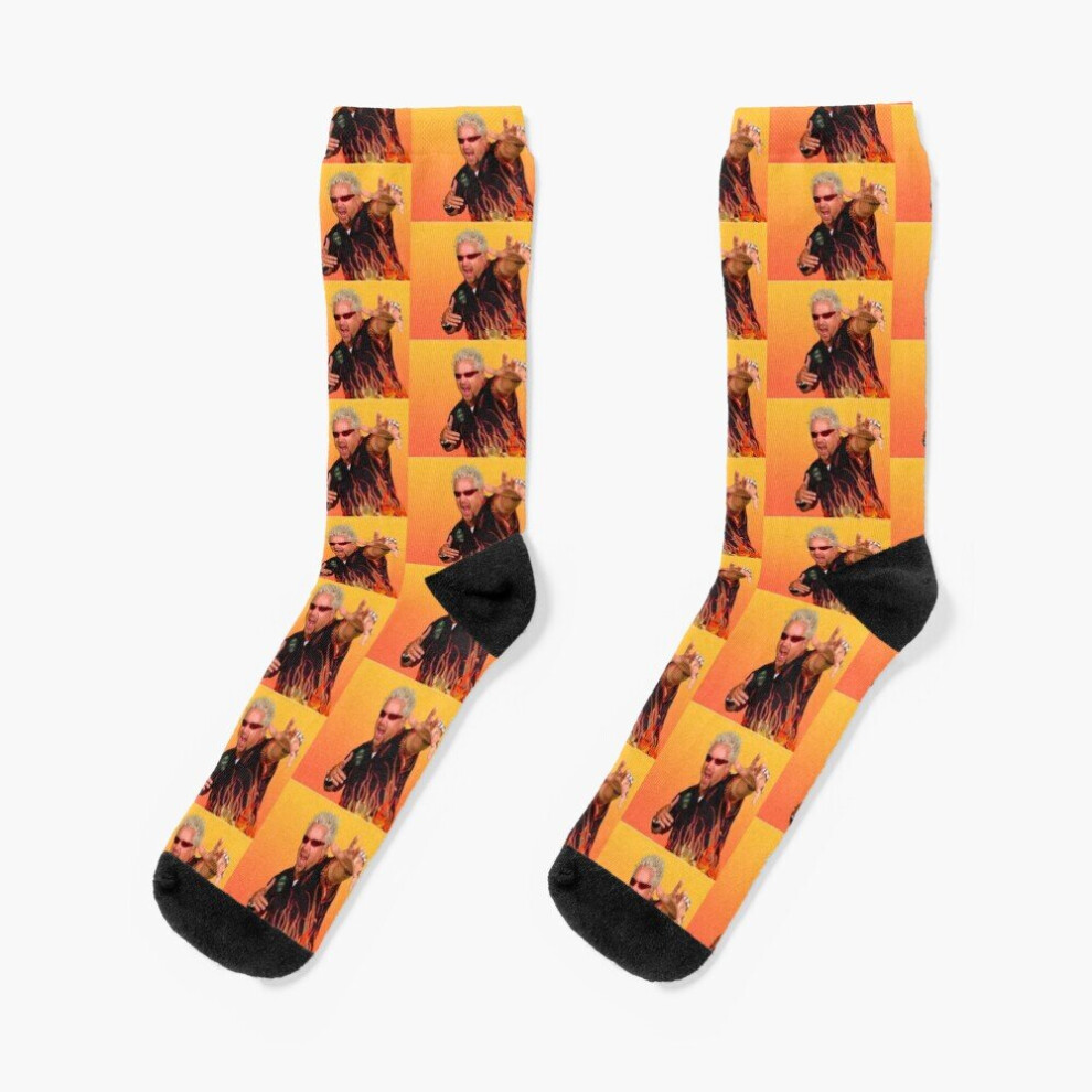 Dress Socks guy fieri Novelty Fancy Crazy Pattern Crew Casual for Men Women-image-OPC-PBY9XW6-NEW