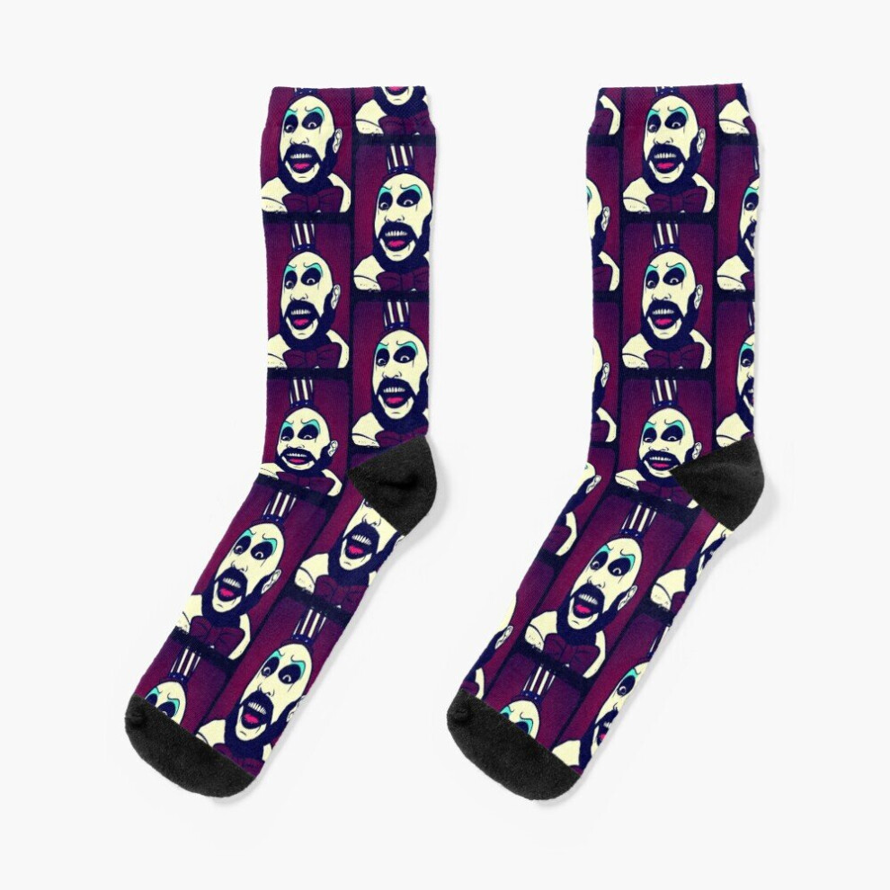 Dress Socks Captain Spaulding Novelty Fancy Crazy Pattern Crew Casual for Men Women