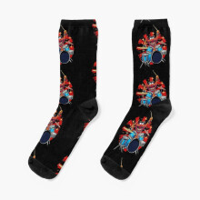 Muppet Animal Drummer Novelty Dress Socks - Crazy Colorful Pattern Crew Socks for Men & Women