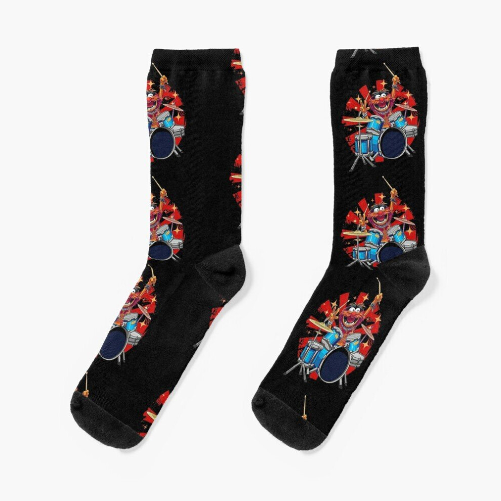 Dress Socks the Muppet Animal Drummer Novelty Fancy Crazy Pattern Crew Casual for Men Women