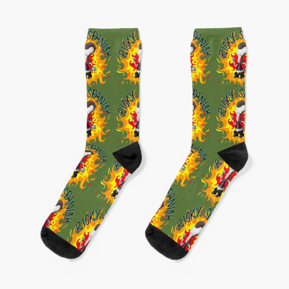 Dress Socks Ricky Spanish - Roger the Alien American Dad Novelty Fancy Crazy Pattern Crew Casual for Men Women