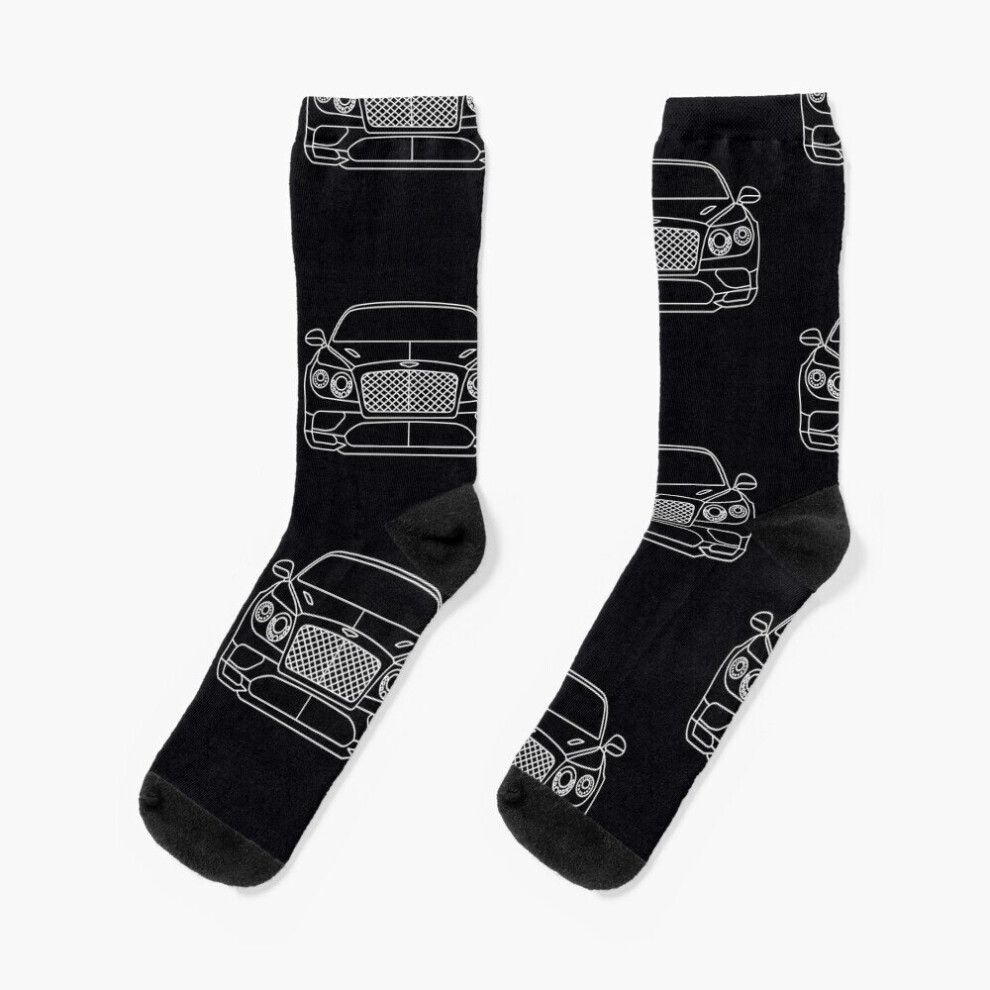 Dress Socks Bentley ContinentalGT Novelty Fancy Crazy Pattern Crew Casual for Men Women