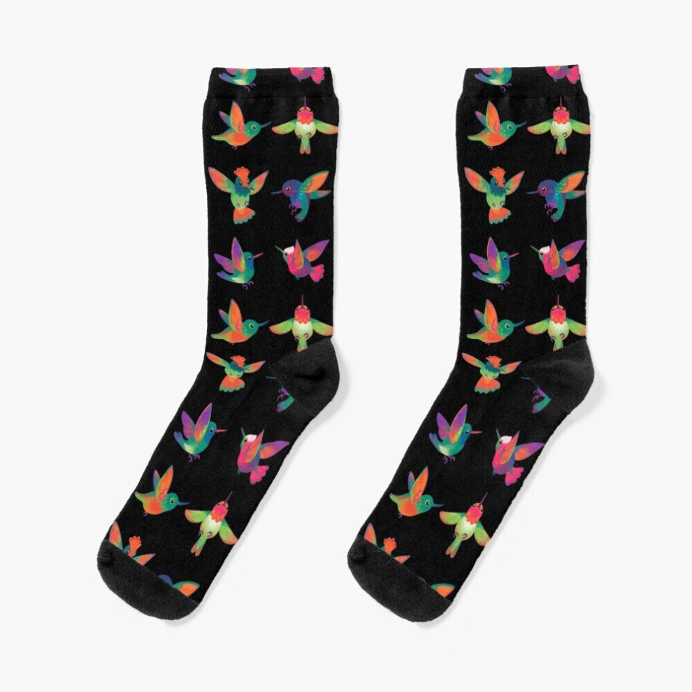 Dress Socks Hummingbird Novelty Fancy Crazy Pattern Crew Casual for Men Women