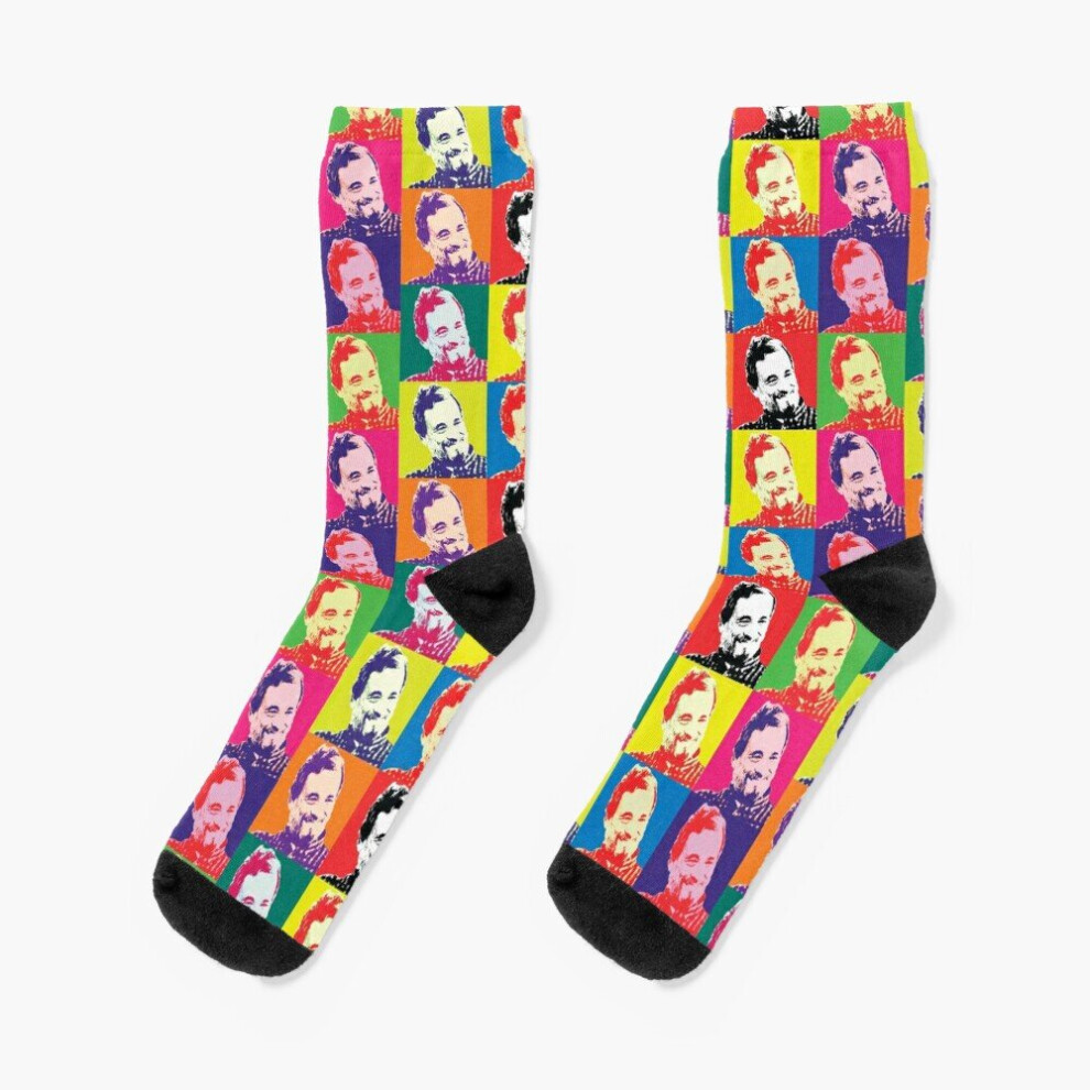 Dress Socks Stephen Sondheim [PopArt] Novelty Fancy Crazy Pattern Crew Casual for Men Women