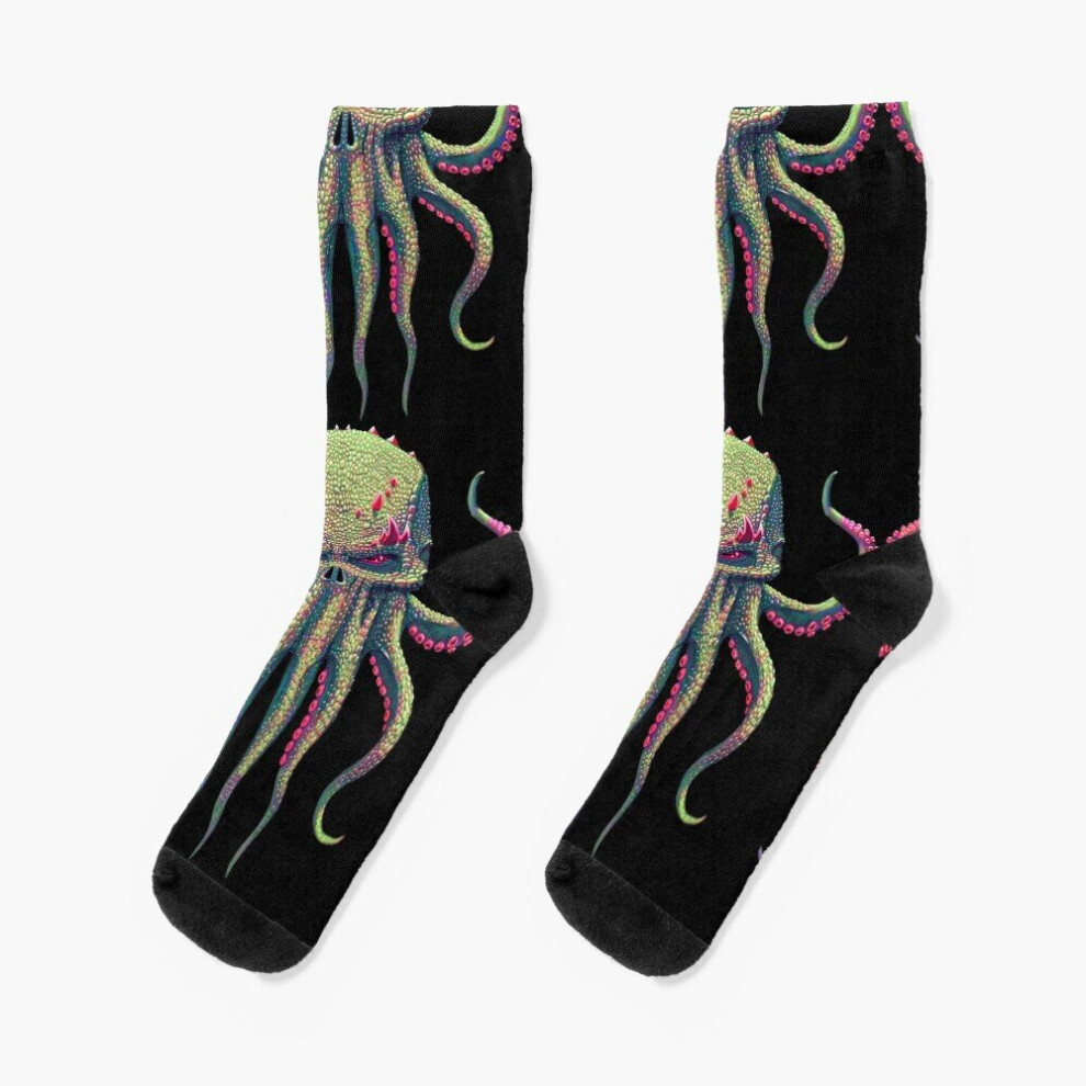 Dress Socks Lord Cthulhu Super Saturated Novelty Fancy Crazy Pattern Crew Casual for Men Women-image-OPC-PBY9Z9F-NEW