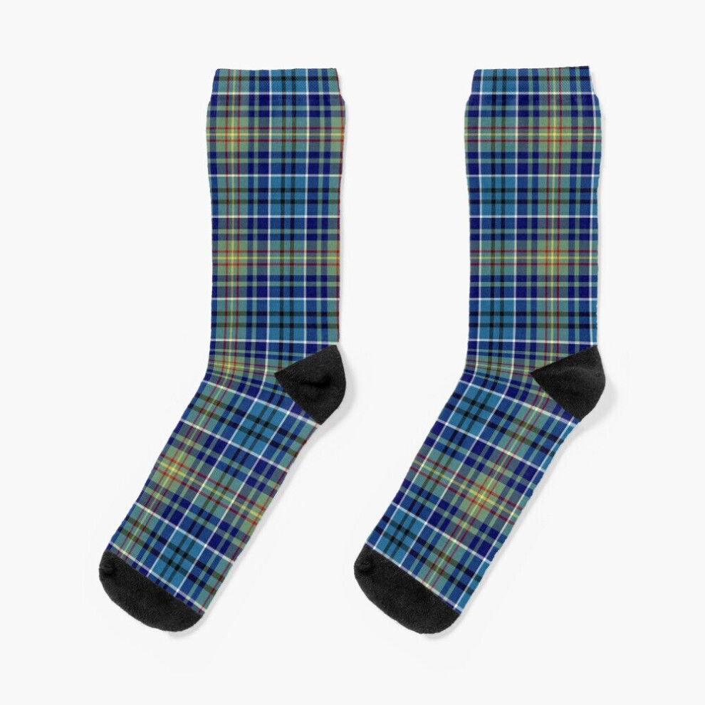 Dress Socks O'Sullivan Tartan Bright Blue Irish Plaid Novelty Fancy Crazy Pattern Crew Casual for Men Women