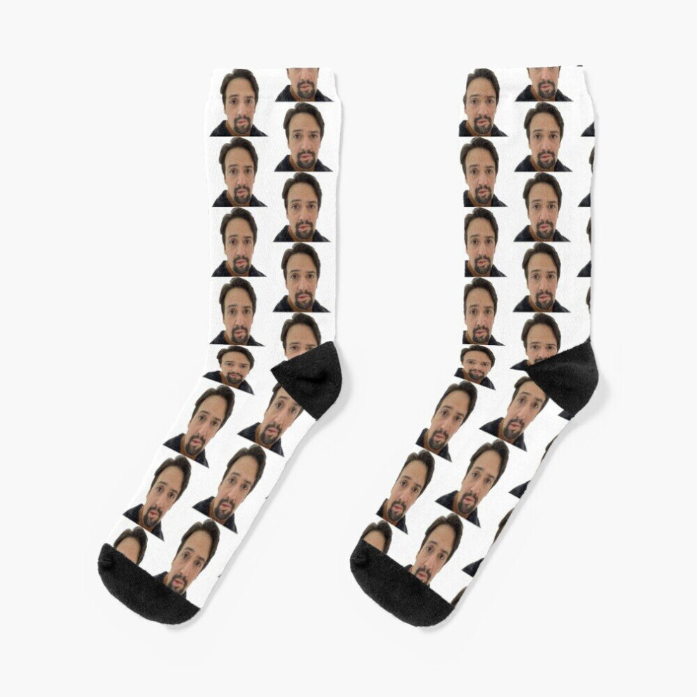 Dress Socks lin manuel miranda meme Novelty Fancy Crazy Pattern Crew Casual for Men Women