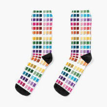Dress Socks Shades of Pantone Colors Novelty Fancy Crazy Pattern Crew Casual for Men Women