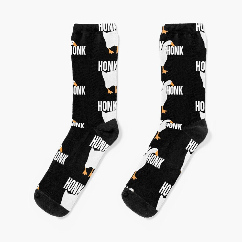 Dress Socks Untitled Goose Meme: Honk Honk Novelty Fancy Crazy Pattern Crew Casual for Men Women