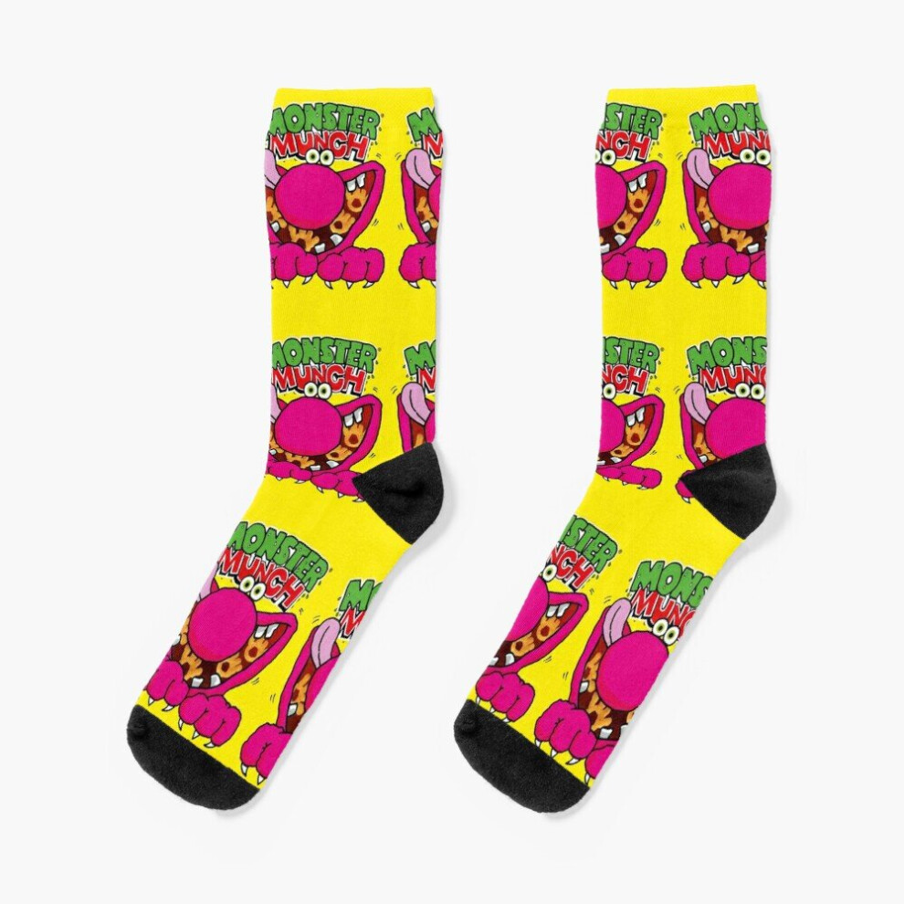 Dress Socks Monster Munch BEEF Novelty Fancy Crazy Pattern Crew Casual for Men Women