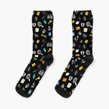 Dress Socks Black- True Crime-Forensic Science Lover Novelty Fancy Crazy Pattern Crew Casual for Men Women