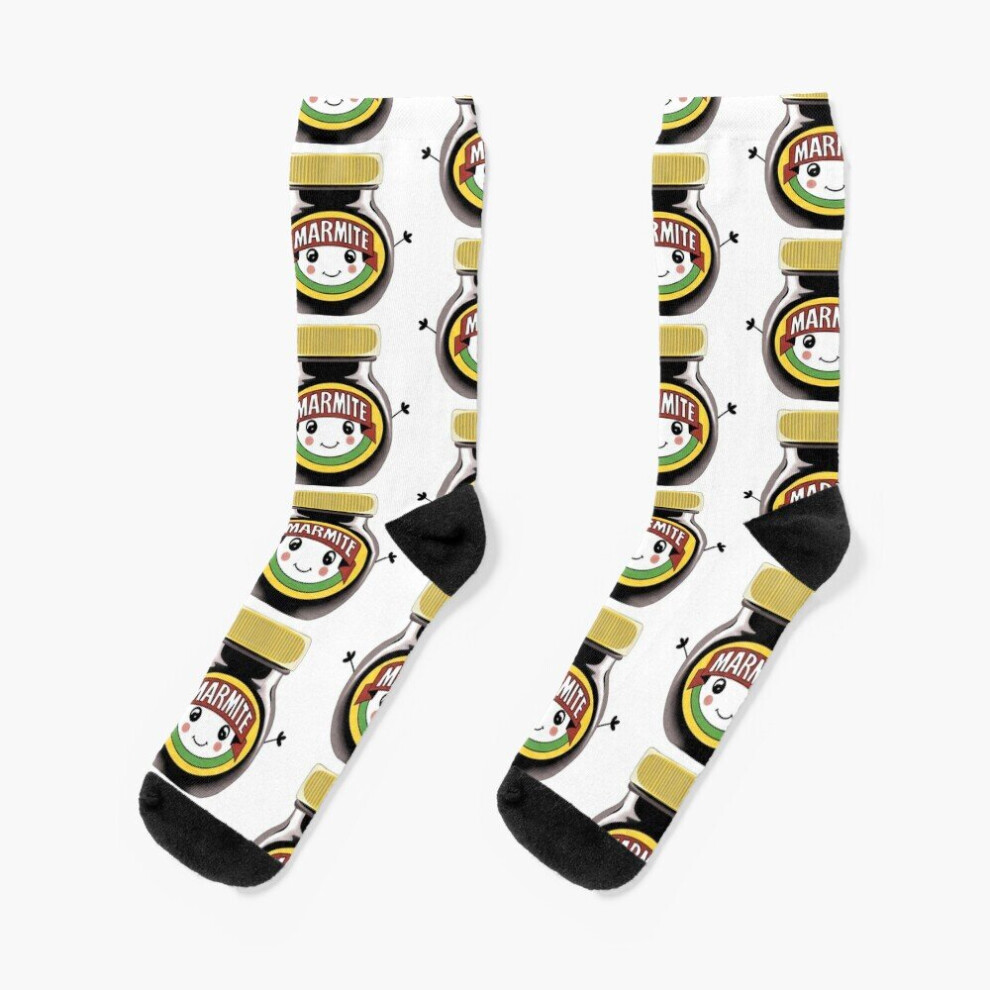 Dress Socks Marmite Cutie Novelty Fancy Crazy Pattern Crew Casual for Men Women