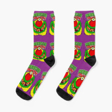 Unisex Pickled Onion Monster Munch Dress Socks - Crazy Novelty Pattern Crew Socks for Men & Women
