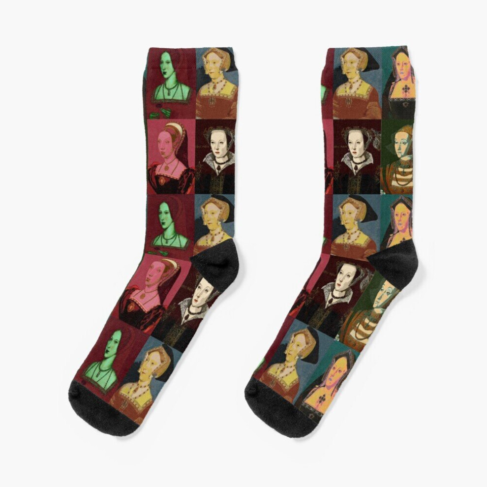 Dress Socks Six Wives of Henry VIII Novelty Fancy Crazy Pattern Crew Casual for Men Women