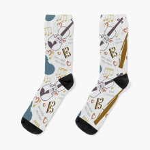 Dress Socks Rebel Viola Pattern Novelty Fancy Crazy Pattern Crew Casual for Men Women