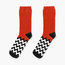 Black Lodge Twin Peaks Dress Socks - Novelty Graphic 3D Pattern Crew Socks for Men & Women