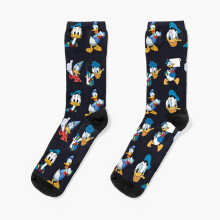 Dress Socks Donald duck Novelty Fancy Crazy Pattern Crew Casual for Men Women