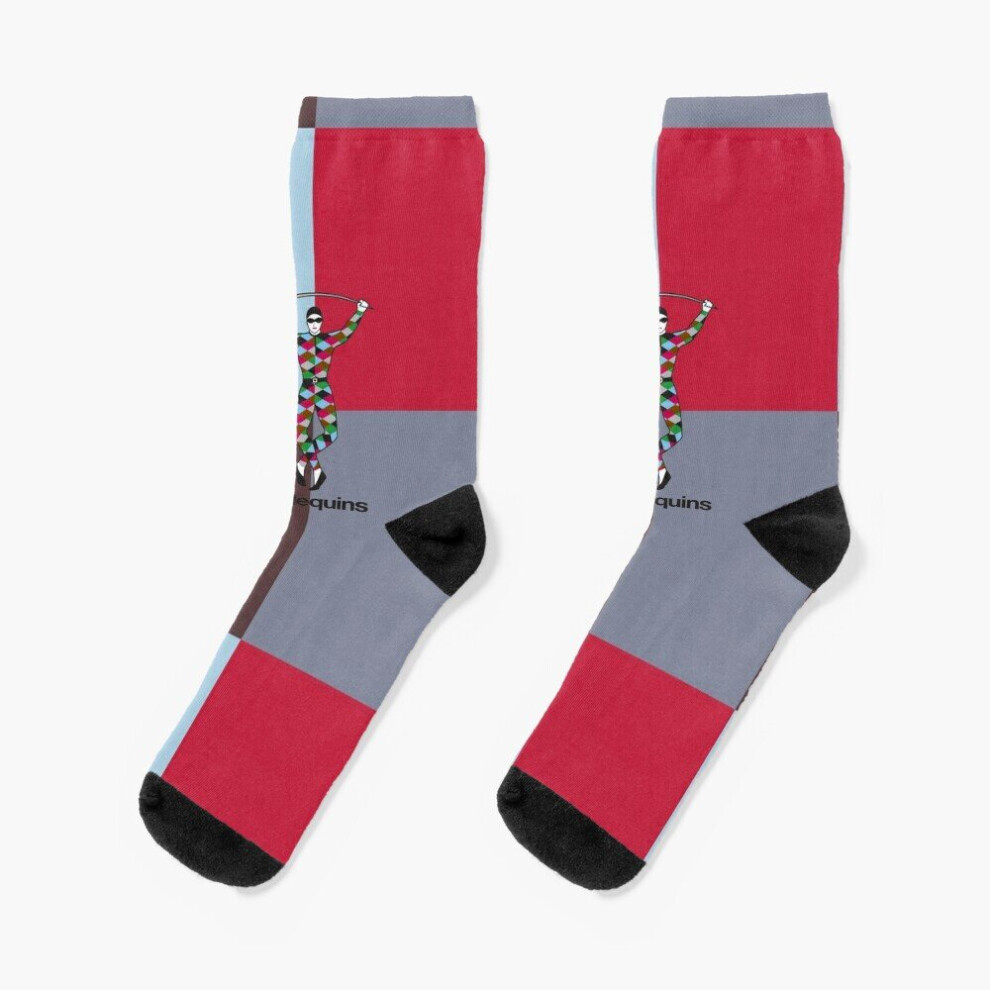 Dress Socks Harlequins rugby Novelty Fancy Crazy Pattern Crew Casual for Men Women