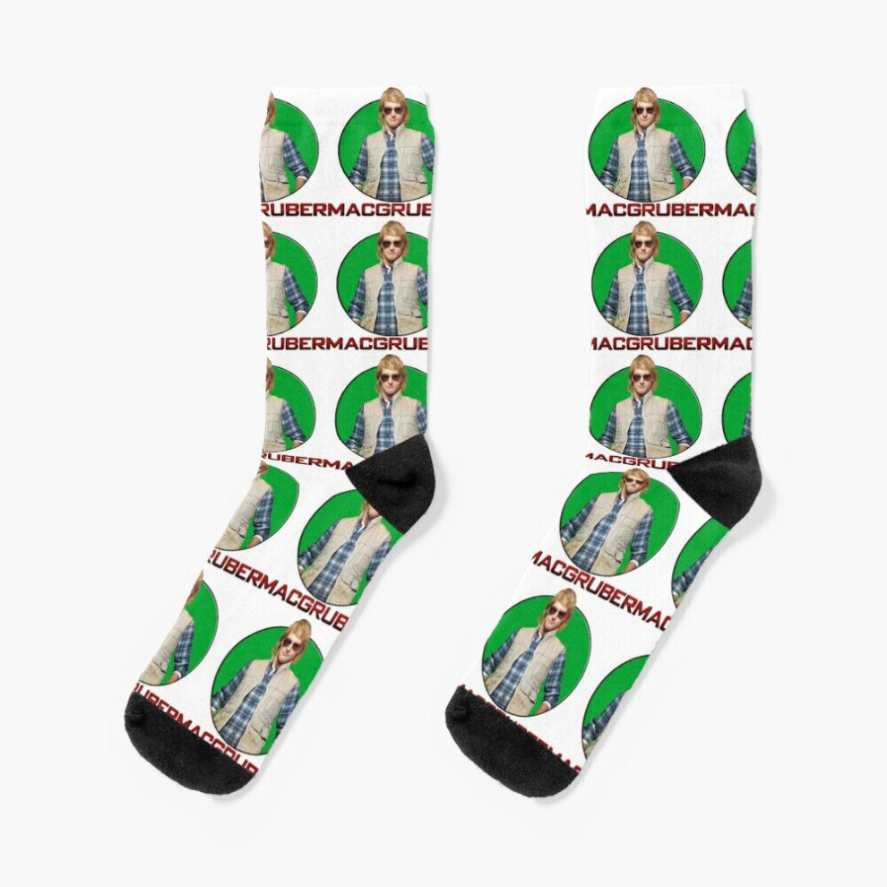 Dress Socks MacGruber Novelty Fancy Crazy Pattern Crew Casual for Men Women