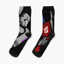 Dress Socks optimus prime megatron transformers full color Novelty Fancy Crazy Pattern Crew Casual for Men Women