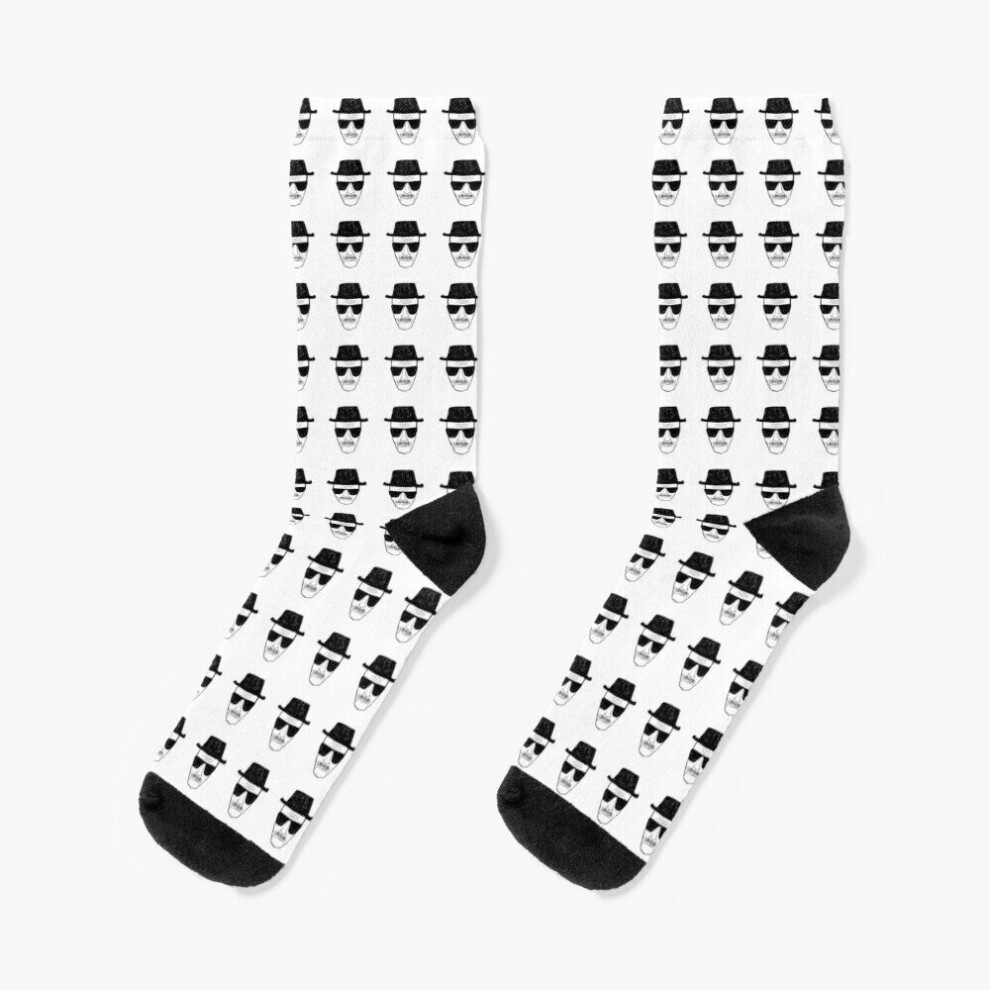Dress Socks HEISENBERG - Suspect Sketch Novelty Fancy Crazy Pattern Crew Casual for Men Women-image-OPC-PBYB6D2-NEW