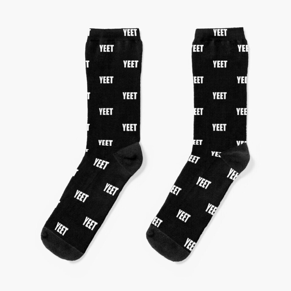 Dress Socks Yeet Meme (Black) Novelty Fancy Crazy Pattern Crew Casual for Men Women-image-OPC-PBYB6JK-NEW