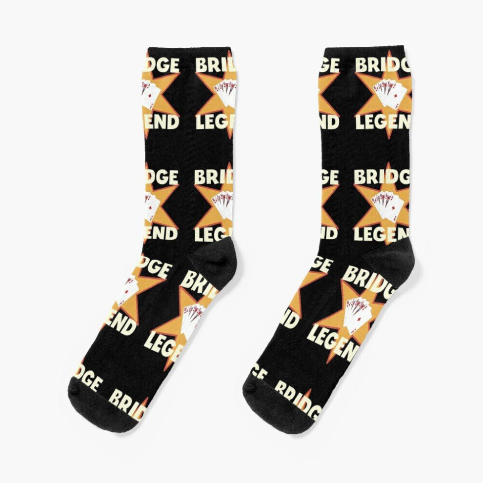 Famgem Dress Socks Bridge Legend Bridge Card Game Gift Ideas Novelty Fancy Crazy Pattern Crew Casual For Men Women