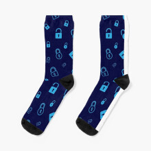 Dress Socks padlock pattern Novelty Fancy Crazy Pattern Crew Casual for Men Women