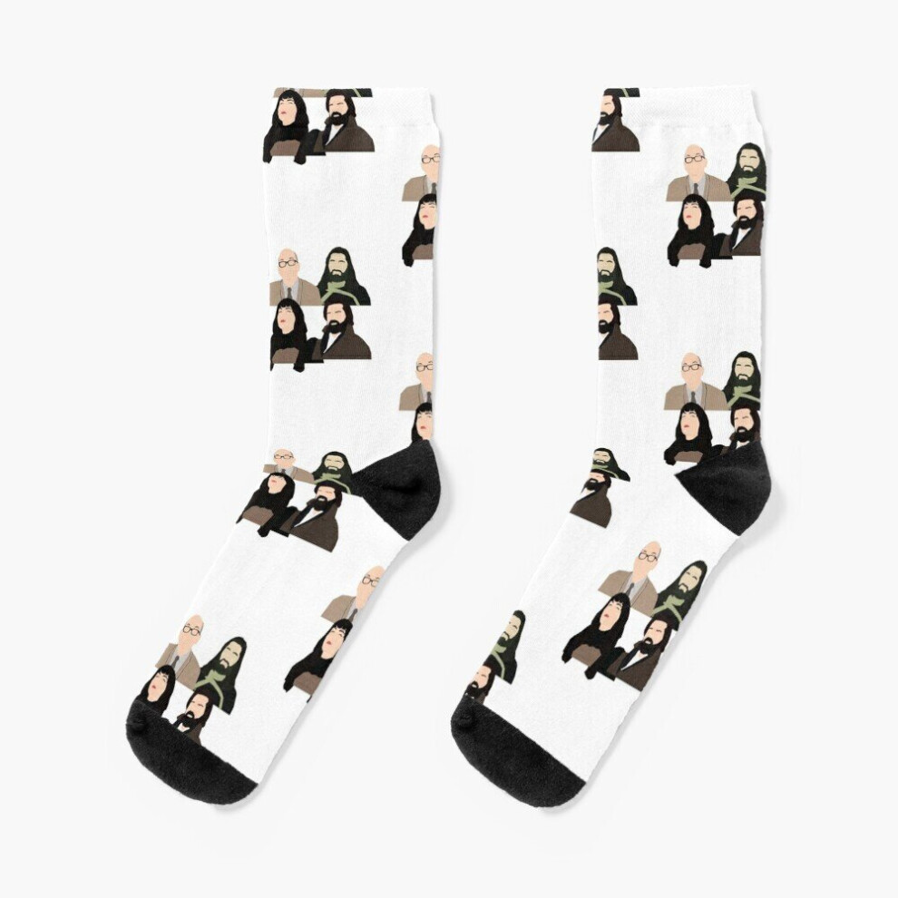 Famgem Dress Socks What We Do In The Shadows Tv Show Novelty Fancy Crazy Pattern Crew Casual For Men Women