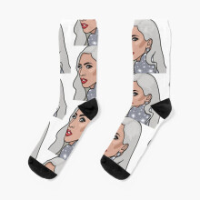 Dress Socks Lady gaga Novelty Fancy Crazy Pattern Crew Casual for Men Women