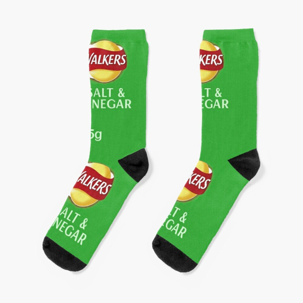 Dress Socks Walkers Salt Vinegar Crisps design Novelty Fancy Crazy Pattern Crew Casual for Men Women