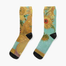 Dress Socks Sunflowers (Vincent Van Gogh) Novelty Fancy Crazy Pattern Crew Casual for Men Women