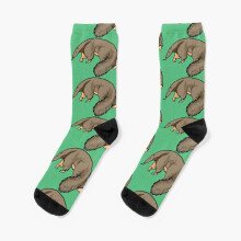 Dress Socks Anteater eating ants drawing Novelty Fancy Crazy Pattern Crew Casual for Men Women