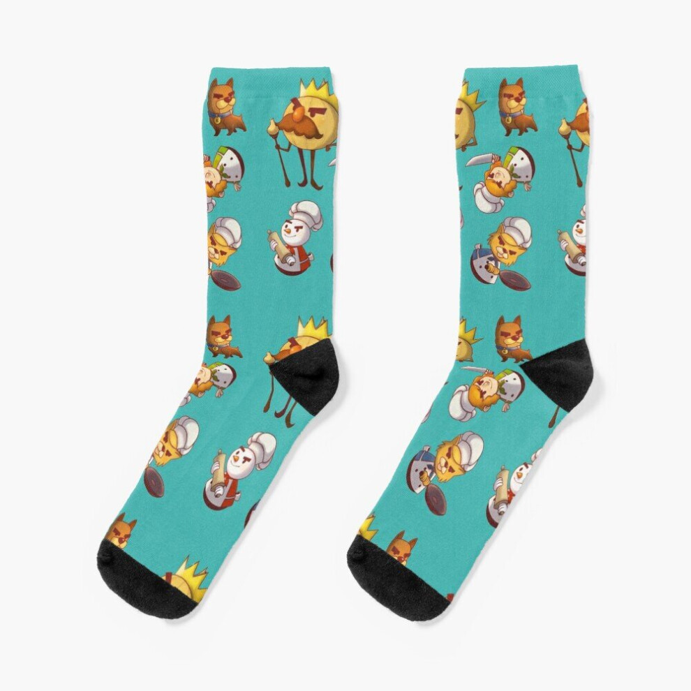 Famgem Dress Socks Overcooked Novelty Fancy Crazy Pattern Crew Casual For Men Women
