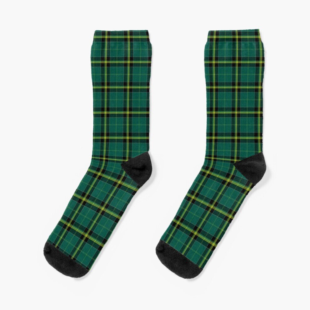 Famgem Dress Socks Duffy Tartan Pattern Irish Plaid Novelty Fancy Crazy Pattern Crew Casual For Men Women Green