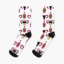 Dress Socks vulva and Uterus Pattern Novelty Fancy Crazy Pattern Crew Casual for Men Women
