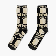 Dress Socks Powered by Tofu Vegan Novelty Fancy Crazy Pattern Crew Casual for Men Women