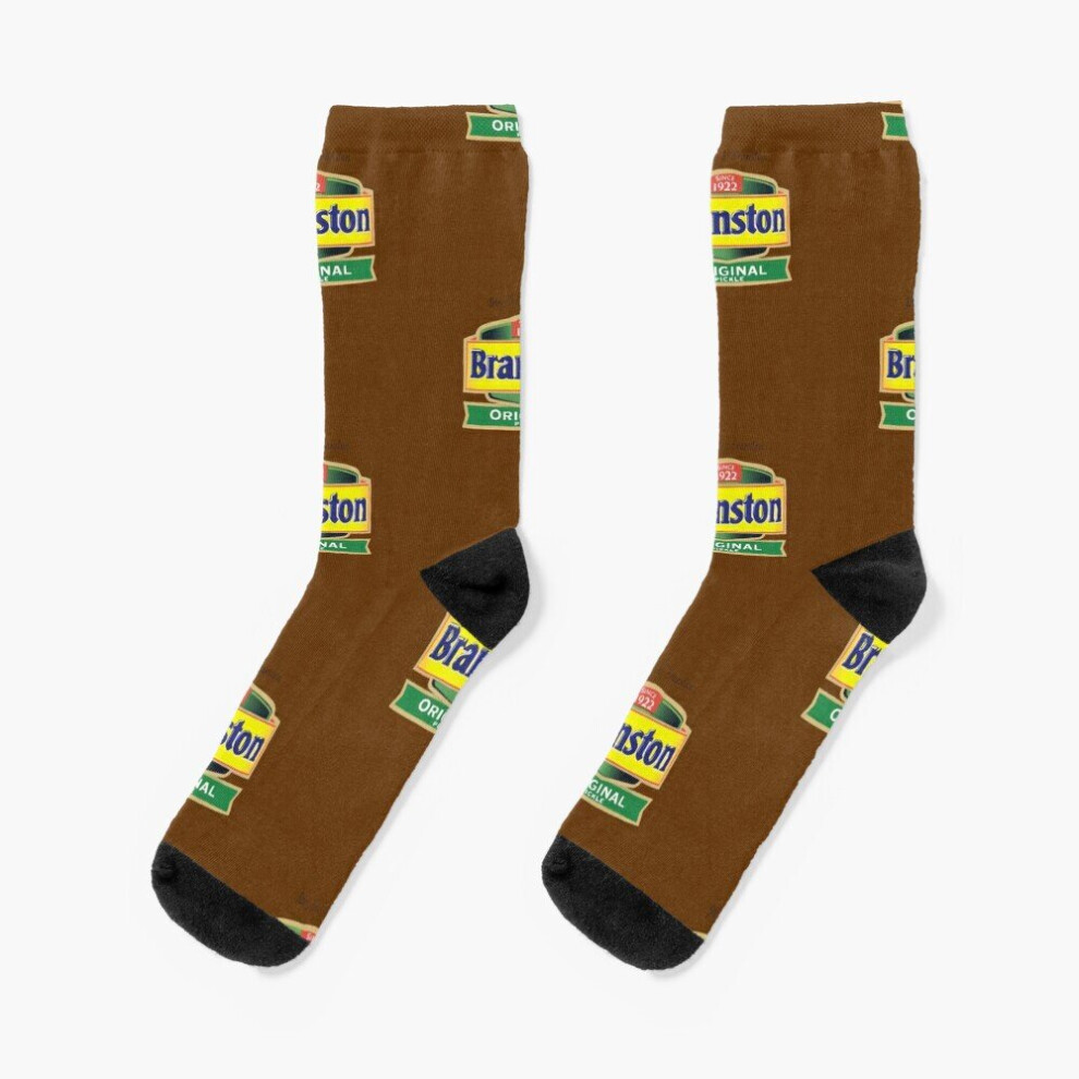 Dress Socks Iconic Branston Pickle Label design Novelty Fancy Crazy Pattern Crew Casual for Men Women