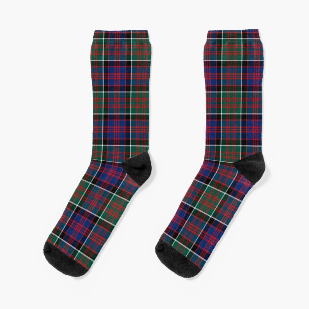 Famgem Dress Socks Clan Macdonald Of Clanranald Tartan Novelty Fancy Crazy Pattern Crew Casual For Men Women Brown
