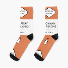 Dress Socks go away i'm reading Novelty Fancy Crazy Pattern Crew Casual for Men Women