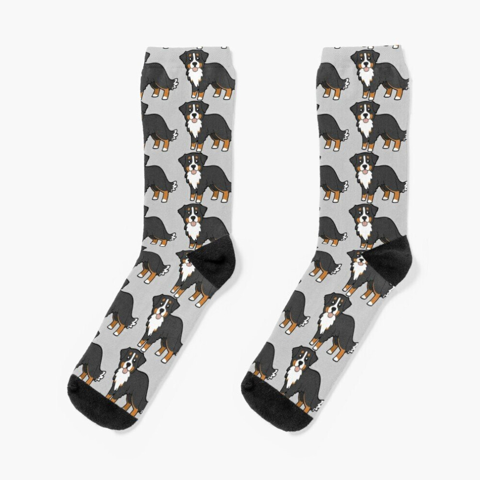 Dress Socks Bernese mountain dog. Novelty Fancy Crazy Pattern Crew Casual for Men Women